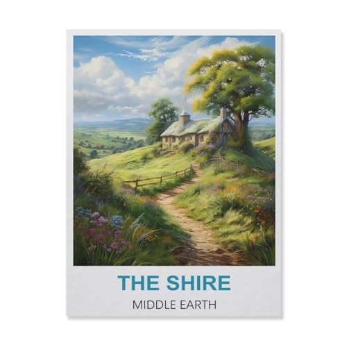 Puzzle 1000 Teile，Shire Middle Earth，Papier Kinder Wiedergeboren Dekompressionsspiel（38x26cm）-A20 von YYNFHCBS