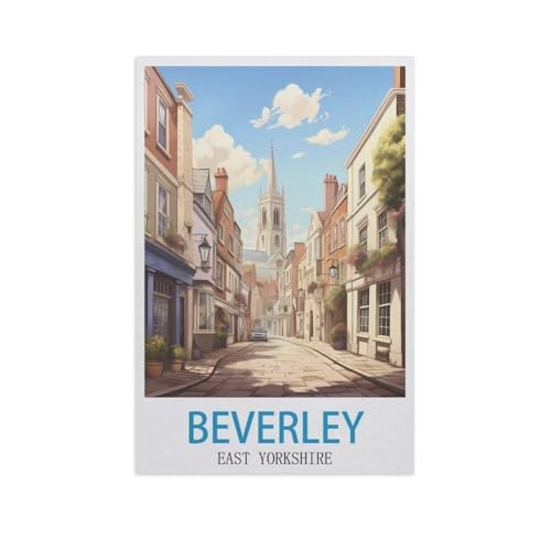 Puzzle 1000 Teile DIY Holz Puzzle，Beverley East Yorkshire，Freizeit Creative Kreuzworträtsel Spiel Kind Puzzle Spielzeug Geburtstag Festival Einzigartiges Geschenk（75x50cm）-M90 von YYNFHCBS