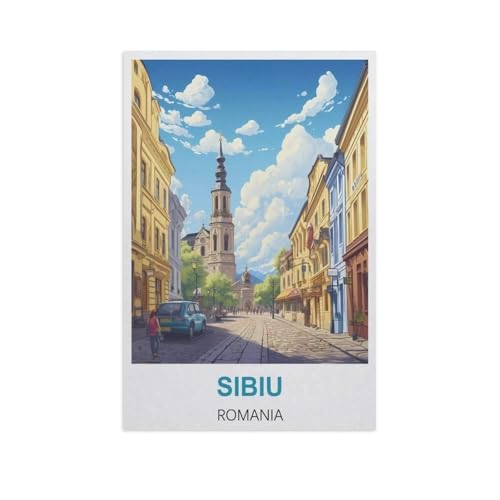 Puzzle 1000 Teile DIY Papier Puzzle，Sibiu, Rumänien，Freizeit Creative Kreuzworträtsel Spiel Kind Puzzle Spielzeug Geburtstag Festival Einzigartiges Geschenk（38x26cm）-H6 von YYNFHCBS
