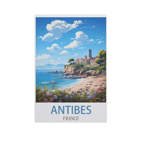 Puzzle 1000 Teile Erwachsene，Antibes, Frankreich，Papier Puzzle（38x26cm）-J11 von YYNFHCBS