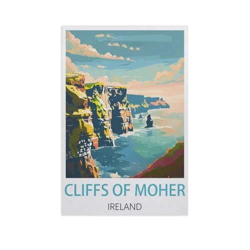 Puzzle 1000 Teile Erwachsene，Cliffs of Moher Irland，Papier Puzzle（50x70cm）-J84 von YYNFHCBS