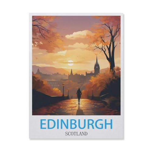 Puzzle 1000 Teile Erwachsene，Edinburgh Schottland，Papier Puzzle（38x26cm）-G16 von YYNFHCBS