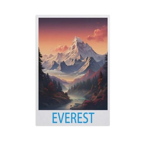 Puzzle 1000 Teile Erwachsene，Everest Vintage，Holz Puzzle（75x50cm）-M76 von YYNFHCBS
