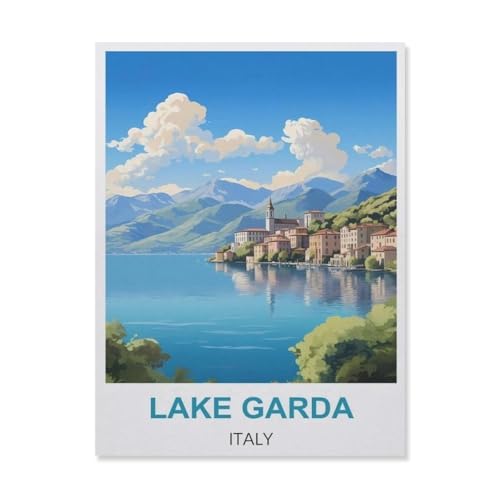 Puzzle 1000 Teile Erwachsene，Gardasee Italien，Papier Puzzle（50x70cm）-D24 von YYNFHCBS