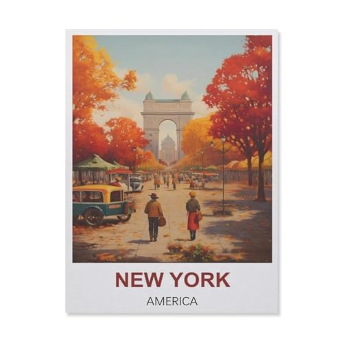 Puzzle 1000 Teile Erwachsene，New Yorkamerika，Papier Puzzle（38x26cm）-B5 von YYNFHCBS