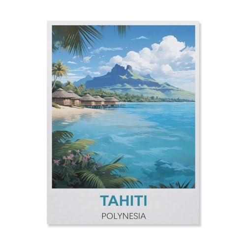 Puzzle 1000 Teile Erwachsene，Tahiti Polynesien，Papier Puzzle（38x26cm）-A32 von YYNFHCBS
