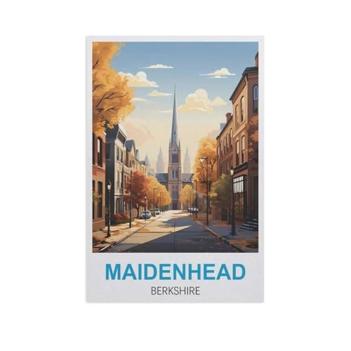 Puzzle 1000 Teile Erwachsene Puzzle Holz Puzzle Klassisches 3D Puzzle，Maidenhead Berkshire，DIY Collectibles Moderne Wohnkultur（75x50cm）-L43 von YYNFHCBS
