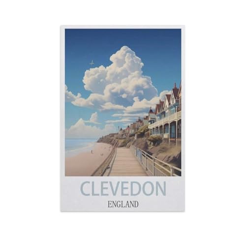 Puzzle 1000 Teile Papier，Clevedon, England，Dekompression Der Erwachsenen，Kinderpuzzle Spiele Ab 8 Jahren, Spielzeug Für Mädchen Jungen Teenager（38x26cm）-I50 von YYNFHCBS