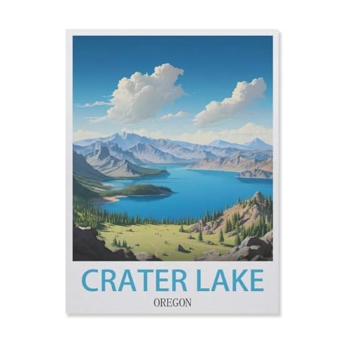Puzzle 1000 Teile Papier，Crater Lake Oregon，Dekompression Der Erwachsenen，Kinderpuzzle Spiele Ab 8 Jahren, Spielzeug Für Mädchen Jungen Teenager（38x26cm）-G28 von YYNFHCBS