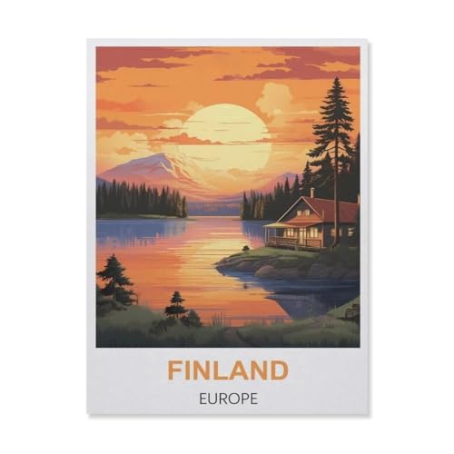 Puzzle 1000 Teile Papier，Finnland Europa，Dekompression Der Erwachsenen，Kinderpuzzle Spiele Ab 8 Jahren, Spielzeug Für Mädchen Jungen Teenager（38x26cm）-B17 von YYNFHCBS