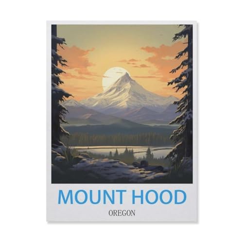 Puzzle 1000 Teile Papier，Mount Hood Oregon，Dekompression Der Erwachsenen，Kinderpuzzle Spiele Ab 8 Jahren, Spielzeug Für Mädchen Jungen Teenager（38x26cm）-E9 von YYNFHCBS