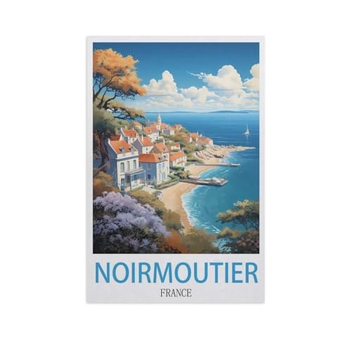 Puzzle 1000 Teile Papier，Noirmoutier Frankreich，Dekompression Der Erwachsenen，Kinderpuzzle Spiele Ab 8 Jahren, Spielzeug Für Mädchen Jungen Teenager（38x26cm）-M15 von YYNFHCBS