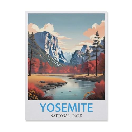 Puzzle 1000 Teile Papier，Yosemite Nationalpark USA，Dekompression Der Erwachsenen，Kinderpuzzle Spiele Ab 8 Jahren, Spielzeug Für Mädchen Jungen Teenager（38x26cm）-F55 von YYNFHCBS