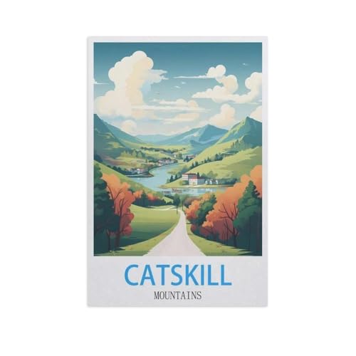 Puzzle 1000 Teile für Erwachsene，Catskill Mountains，Klassische Puzzle Teenager Jungen Mädchen Puzzle DIY Moderne Wohnkultur Einzigartiges Geschenk Intellektuelles Spiel（38x26cm）-H82 von YYNFHCBS