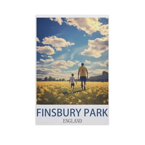 Puzzle 1000 Teile für Erwachsene，Finsbury Park, England，Klassische Puzzle Teenager Jungen Mädchen Puzzle DIY Moderne Wohnkultur Einzigartiges Geschenk Intellektuelles Spiel（38x26cm）-J28 von YYNFHCBS