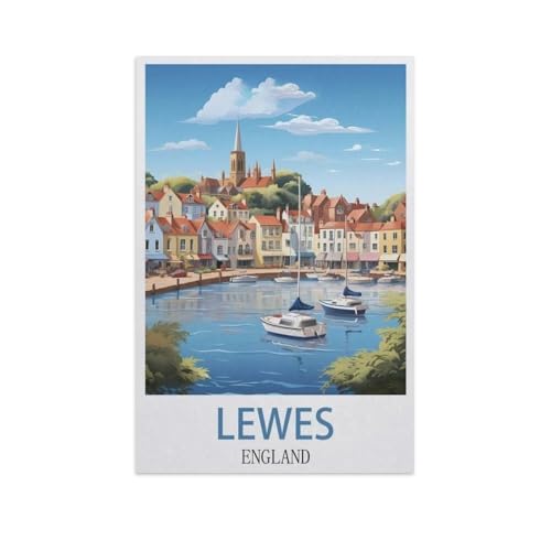 Puzzle 1000 Teile für Erwachsene，Lewes, England，Klassische Puzzle Teenager Jungen Mädchen Puzzle DIY Moderne Wohnkultur Einzigartiges Geschenk Intellektuelles Spiel（38x26cm）-I55 von YYNFHCBS