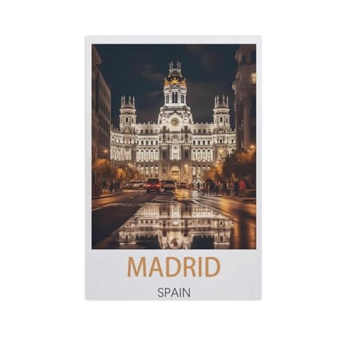 Puzzle 1000 Teile für Erwachsene，Madrid Spanien，Puzzle Puzzle Schwierig Perfektes Pädagogisches Geschenk für Jungen Und Mädchen（75x50cm）-K76 von YYNFHCBS