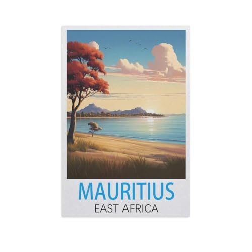Puzzle 1000 Teile für Erwachsene，Mauritius Ostafrika，Klassische Puzzle Teenager Jungen Mädchen Puzzle DIY Moderne Wohnkultur Einzigartiges Geschenk Intellektuelles Spiel（38x26cm）-L50 von YYNFHCBS