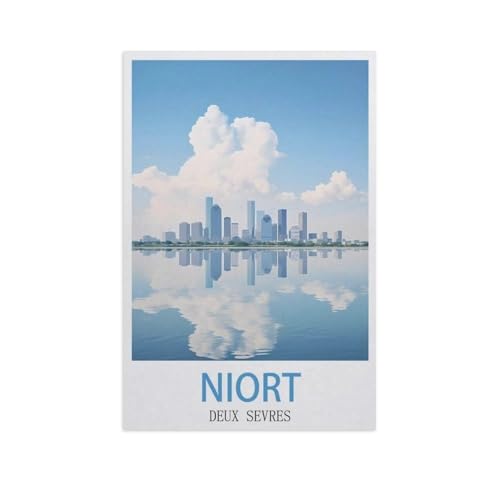 Puzzle 1000 Teile für Erwachsene，Niort Deux-Sèvres，Klassische Puzzle Teenager Jungen Mädchen Puzzle DIY Moderne Wohnkultur Einzigartiges Geschenk Intellektuelles Spiel（38x26cm）-M20 von YYNFHCBS