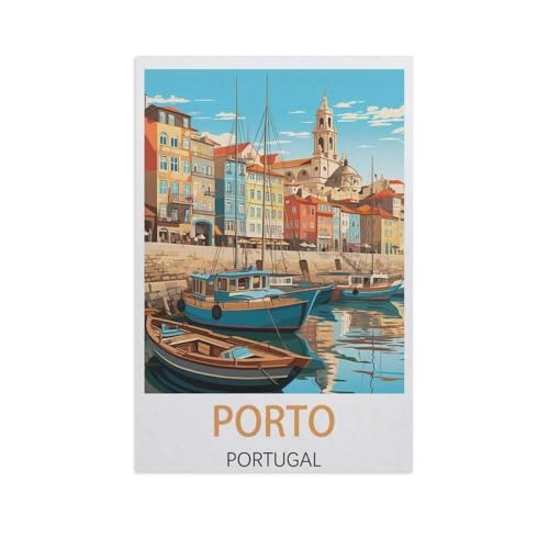 Puzzle 1000 Teile für Erwachsene，Porto Portugal，Puzzle Puzzle Schwierig Perfektes Pädagogisches Geschenk für Jungen Und Mädchen（38x26cm）-K3 von YYNFHCBS