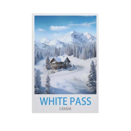 Puzzle 1000 Teile für Erwachsene，White Pass, Kanada，Puzzle Puzzle Schwierig Perfektes Pädagogisches Geschenk für Jungen Und Mädchen（75x50cm）-H84 von YYNFHCBS