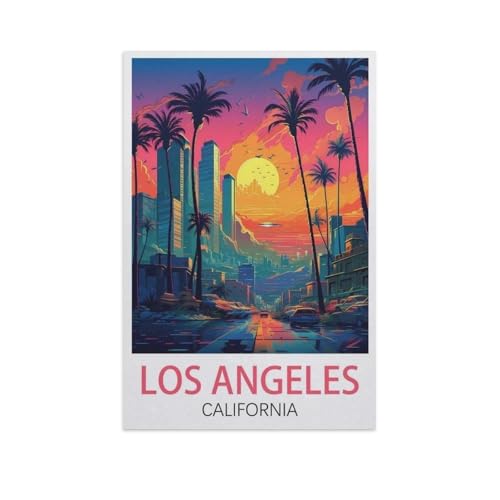 Puzzle Für Erwachsene 1000 Teile DIY Papier Puzzles Erwachsene Kinder Puzzle Klassisches Puzzle，Los Angeles, Kalifornien，1000 Teile Puzzle Geschenke Für Liebhaber Oder Freunde（38x26cm）-I39 von YYNFHCBS
