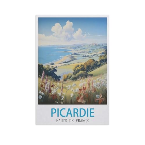 Puzzles 1000 Stück Holz Montage Bild，Picardie Hauts-de-France，Erwachsene Spiele Lernspielzeug（75x50cm）-M51 von YYNFHCBS