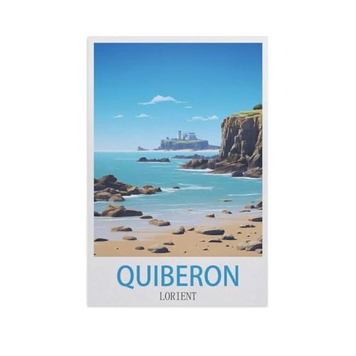 Puzzles 1000 Stück Holz Montage Bild，Quiberon Lorient，Filmplakat Für Erwachsene Spiele Lernspielzeug（75x50cm）-M53 von YYNFHCBS
