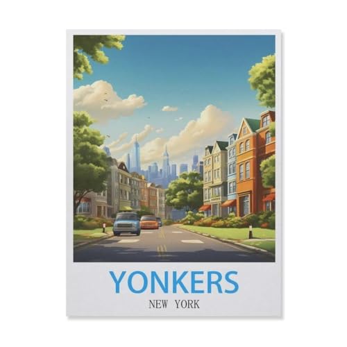 Puzzles 1000 Stück Holz Montage Bild，Yonkers New York，Erwachsene Spiele Lernspielzeug（75x50cm）-E45 von YYNFHCBS