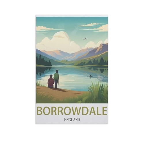 Puzzles 1000 Stück Papier Montage Bild，Borrowdale, England，Erwachsene Spiele Lernspielzeug（38x26cm）-I86 von YYNFHCBS