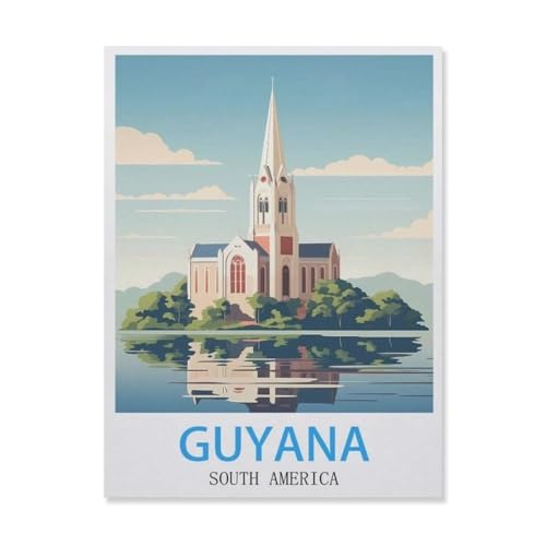 Puzzles 1000 Stück Papier Montage Bild，Guyana Südamerika，Filmplakat Für Erwachsene Spiele Lernspielzeug（38x26cm）-E47 von YYNFHCBS