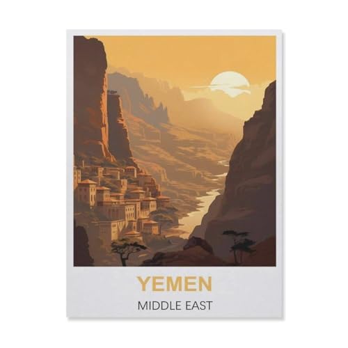 Puzzles 1000 Stück Papier Montage Bild，Jemen Mittlerer Orient，Filmplakat Für Erwachsene Spiele Lernspielzeug（38x26cm）-A9 von YYNFHCBS