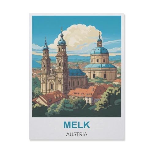 Puzzles 1000 Stück Papier Montage Bild，Melk Österreich，Erwachsene Spiele Lernspielzeug（38x26cm）-C26 von YYNFHCBS