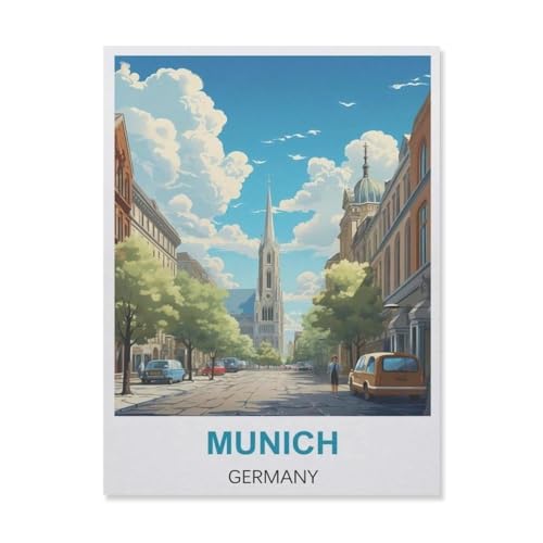 Puzzles 1000 Stück Papier Montage Bild，München Deutschland，Erwachsene Spiele Lernspielzeug（38x26cm）-B53 von YYNFHCBS