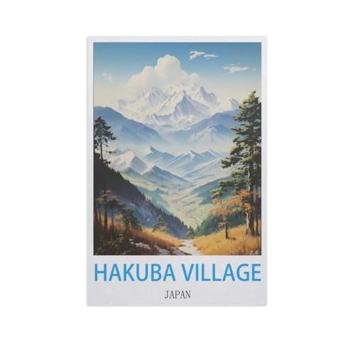 Puzzles 1000 Teile für Erwachsene，Hakuba Village, Japan，Klassische Puzzle Teenager Jungen Mädchen Puzzle Lustige Familienpuzzles In Premium-Qualität Zum Geburtstag（75x50cm）-H81 von YYNFHCBS