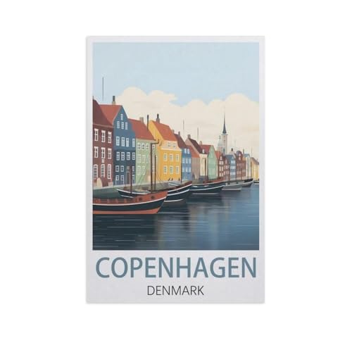 Puzzles 1000 Teile für Erwachsene，Kopenhagen Dänemark，Klassische Puzzle Teenager Jungen Mädchen Puzzle Lustige Familienpuzzles In Premium-Qualität Zum Geburtstag（50x70cm）-K73 von YYNFHCBS