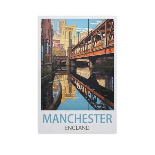 Puzzles 1000 Teile für Erwachsene，Manchester, England，Klassische Puzzle Teenager Jungen Mädchen Puzzle Lustige Familienpuzzles In Premium-Qualität Zum Geburtstag（38x26cm）-J27 von YYNFHCBS