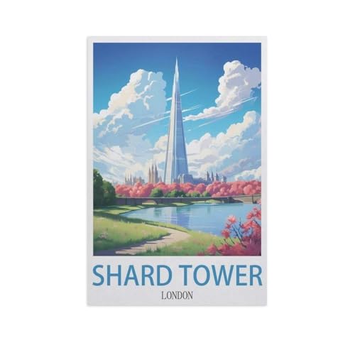 Puzzles 1000 Teile für Erwachsene，Shard Tower London，Klassische Puzzle Teenager Jungen Mädchen Puzzle Lustige Familienpuzzles In Premium-Qualität Zum Geburtstag（75x50cm）-M92 von YYNFHCBS