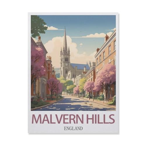 Puzzles Mit 1000 Teilen Puzzles Aus Papier，Malvern Hills England，Puzzle 1000 Teile Für Erwachsene Lustige Kreative DIY-Spielzeuggeschenke Für Mädchen Und Jungen（38x26cm）-G37 von YYNFHCBS
