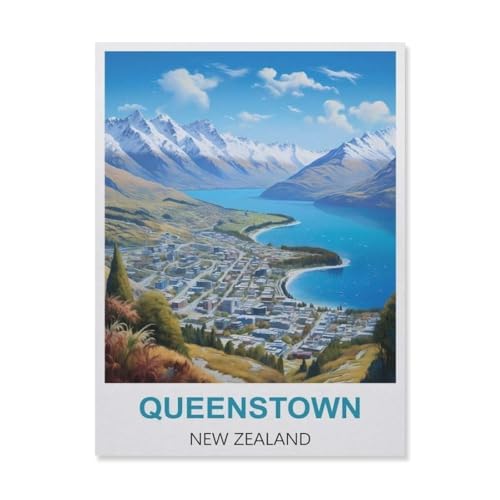 Queenstown Neuseeland，Puzzles 1000 Teile für Erwachsene, Klassische Puzzle Jungen Mädchen Puzzle für Kinder Teenager Lernspiel Spielzeug（38x26cm）-C77 von YYNFHCBS