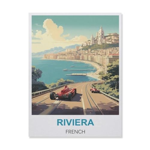 Riviera Frankreich，Puzzle 1000 Teile Erwachsene Kinde Spaß Lernspielzeug Geschenke（38x26cm）-B45 von YYNFHCBS