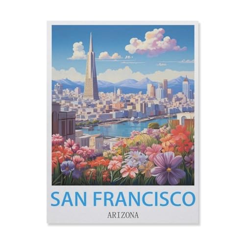 San Francisco Arizona，Puzzles 1000 Stück Puzzles Für Erwachsene Kinder Klassisches Familienpuzzle Indoor DIY Spielzeug Geburtstagsgeschenk（38x26cm）-F81 von YYNFHCBS