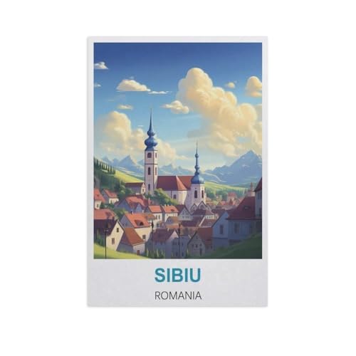Sibiu, Rumänien，Puzzle 1000 Teile Erwachsene Kinde Spaß Lernspielzeug Geschenke（38x26cm）-H32 von YYNFHCBS