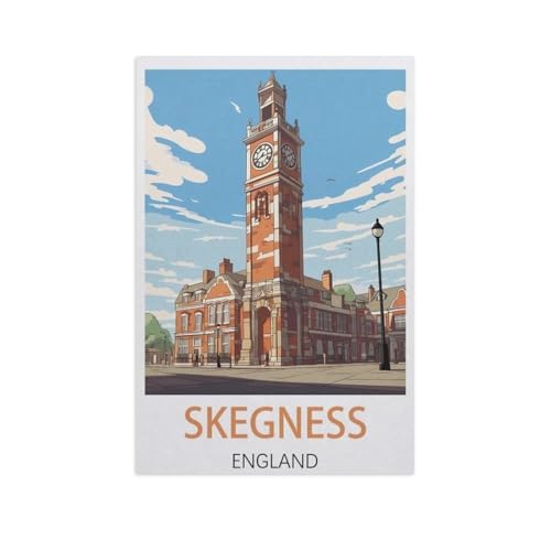 Skegness England，1000 Stück Erwachsene Holz Landschaft Puzzles Für Kinder Lernspielzeug Geschenke（75x50cm）-K23 von YYNFHCBS