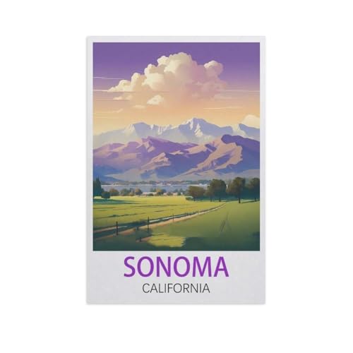 Sonoma Kalifornien，Puzzle 1000 Teile Erwachsene Kinde Spaß Lernspielzeug Geschenke（50x70cm）-K24 von YYNFHCBS