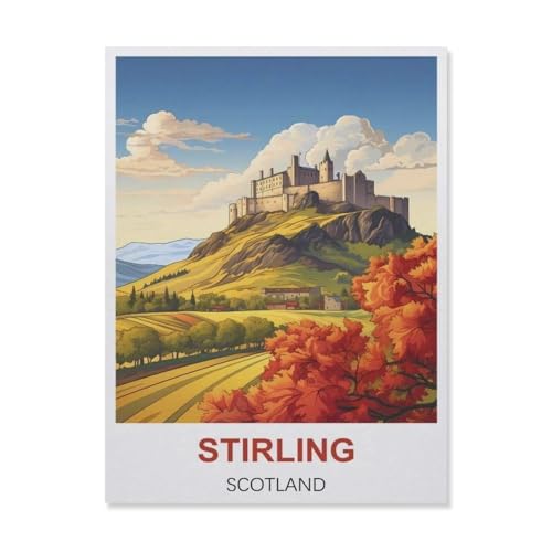 Stirling Schottland，Puzzles für Erwachsene 1000 Teile, Klassische Puzzle Puzzle Schwierig für Erwachsene Teenager Freizeit Spaß Spiel Spielzeug （38x26cm）-C76 von YYNFHCBS