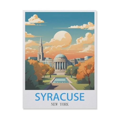 Syracuse New York，Puzzle 1000 Teile Papier Puzzle Erwachsene Kinder Lernspielzeug Familie Dekompressionsspiel（50x70cm）-E100 von YYNFHCBS