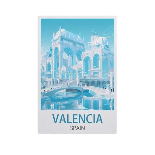 Valencia Spanien，Puzzle 1000 Teile Holz Puzzle Erwachsene Kinder Lernspielzeug Familie Dekompressionsspiel（75x50cm）-K14 von YYNFHCBS