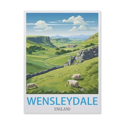 Wensleydale England，1000 Teile Puzzle Erwachsene Dekompressionsspielzeug Erwachsene Ideales Pädagogisches Puzzle Erwachsene Spiele Geschenk（38x26cm）-G52 von YYNFHCBS
