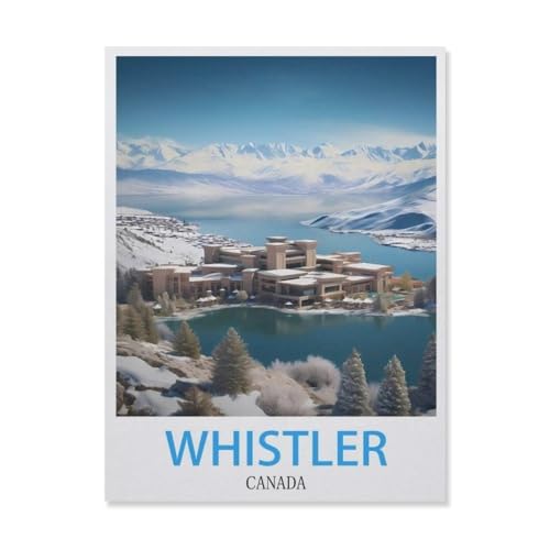 Whistler Kanada，Puzzles für Erwachsene 1000 Teile, Klassische Puzzle Puzzle Schwierig für Erwachsene Teenager Freizeit Spaß Spiel Spielzeug （75x50cm）-F68 von YYNFHCBS